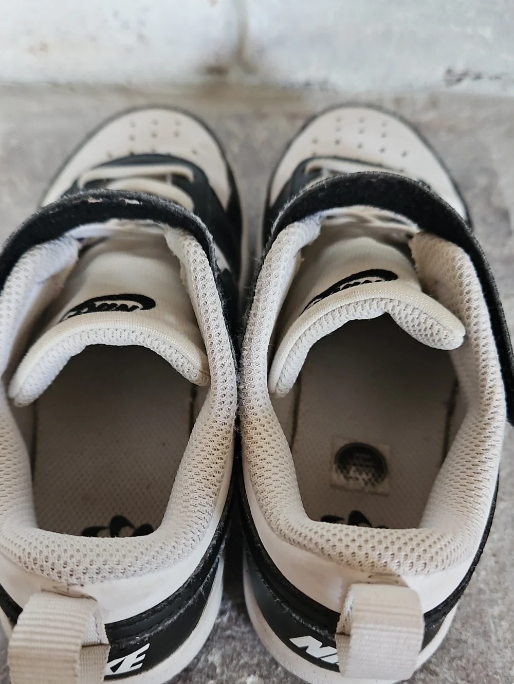 Kid's Nike Court Black & White Size 13